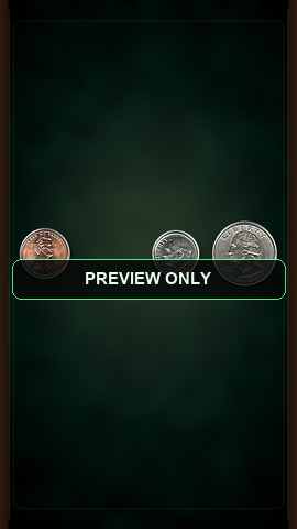 Coin layout with a missing nickel